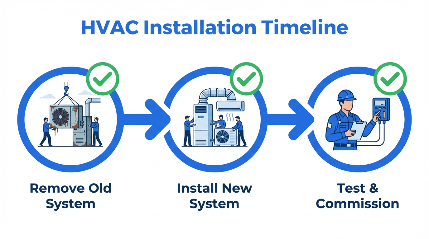 HVAC installation project timeline
